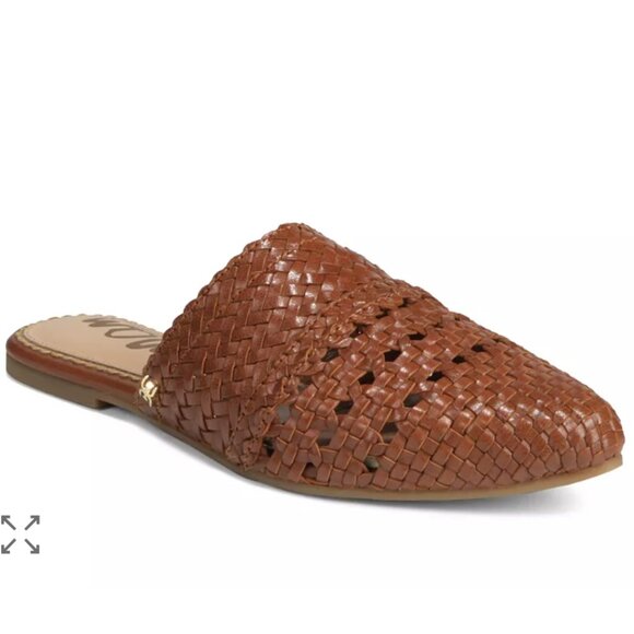 Sam Edelman Brown Woven Mules - Picture 3 of 11